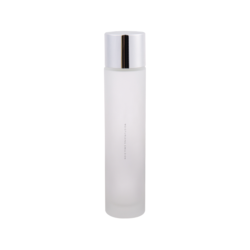 120 ml enkel sølv hvid glaslotion flaske