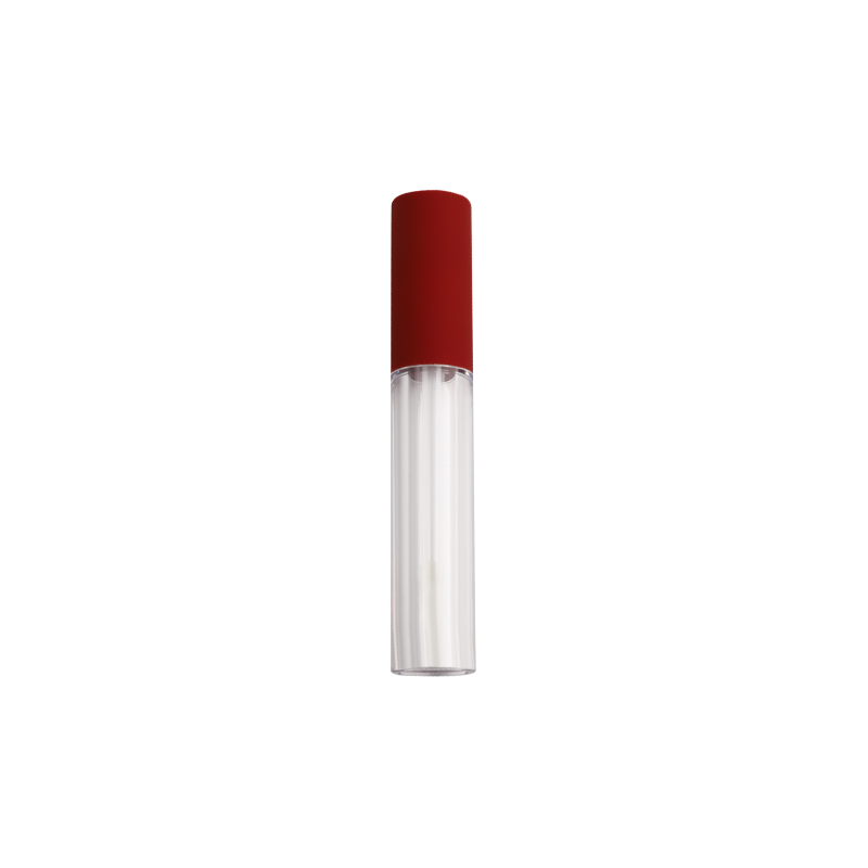 4,5 ml rød cap rund gennemsigtig lipgloss rør