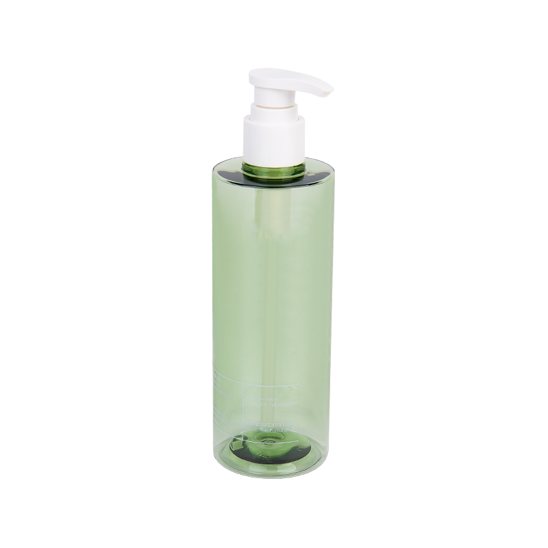 300 ml elegant slank grøn petg pumpeflaske